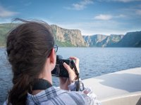 Boat tour of the Fjord at Western Brook Pond.  The cliffs would tower well above the height of the CN Tower at a height of up to 2200 Feet.